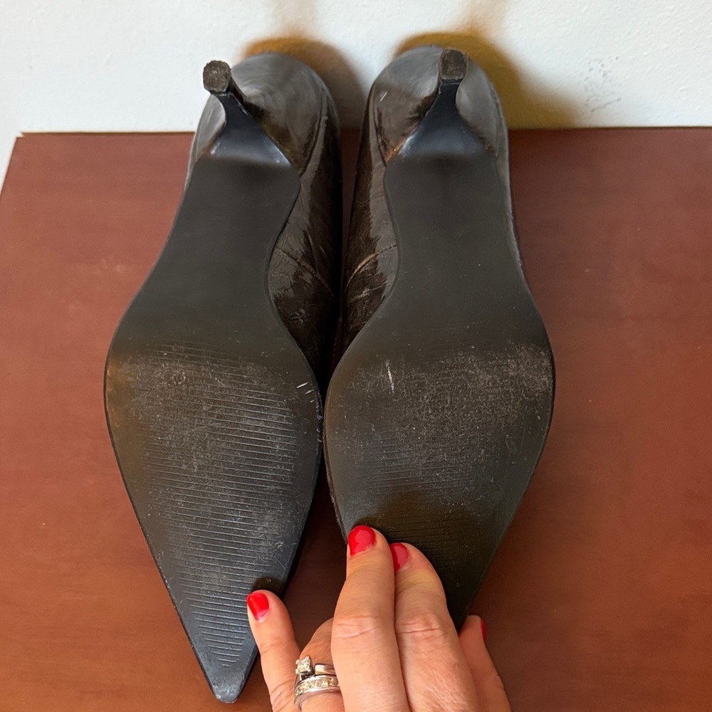 Maurices Shiny Bronze Heels - Picture 3 of 3